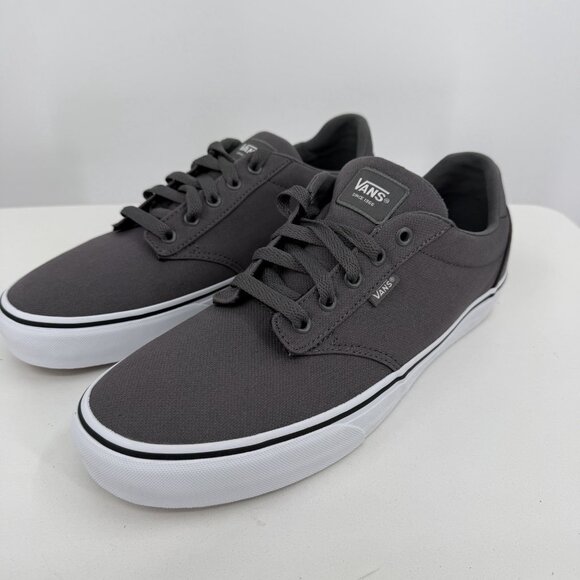Vans Other - Vans Atwood Deluxe Lace-Up Low Top Sneakers size 11.5 Mene's Pewter Gray/White